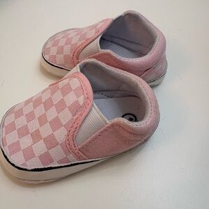 Pink Checkered Kids Slip-On Shoes